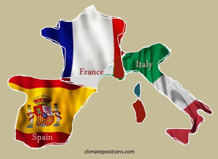 Climate change performance of Spain, France and Italy ClimatePositions