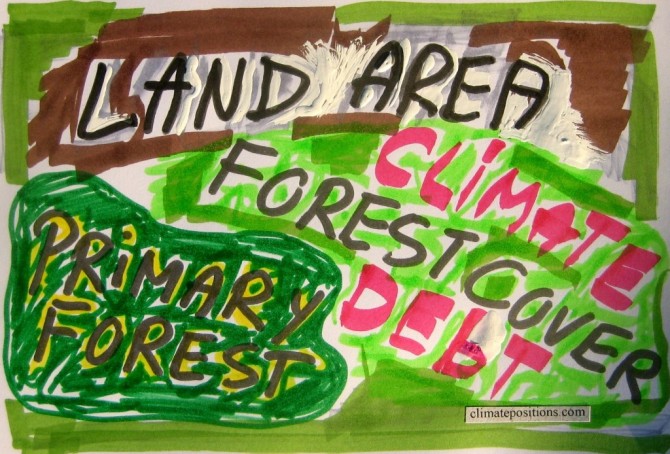 Forest Cover, Primary Forests and climate debt