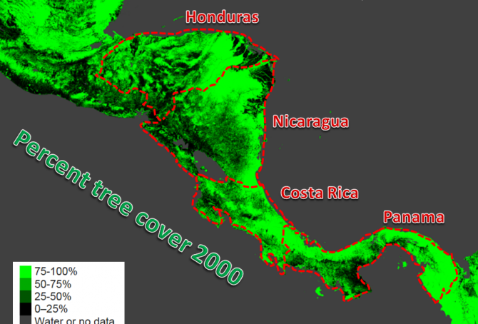 Climate change performance of Panama, Honduras, Costa Rica and Nicaragua