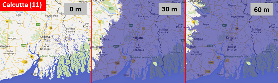 Sea level, Calcutta
