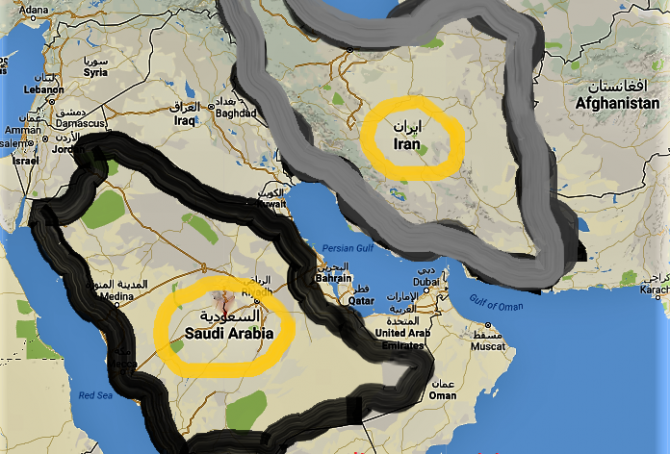 Climate change performance: Iran vs. Saudi Arabia (gas and oil)